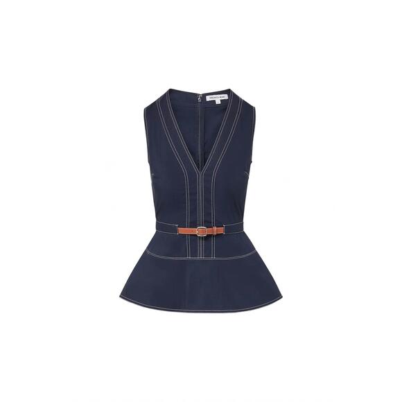 NEW VERONICA BEARD nickleby top in navy - Picture 5 of 5